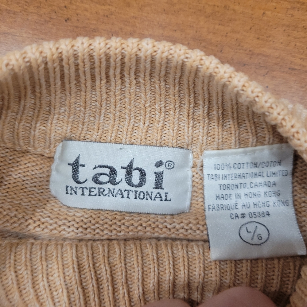 Vintage Fall Leaves Tabi Sweater Women's Large - Picture 4 of 9
